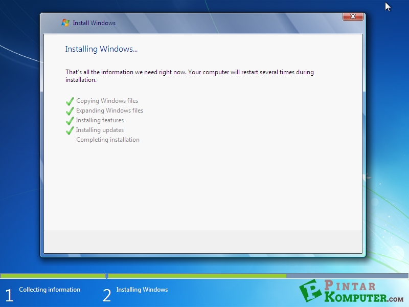 proses installing updates