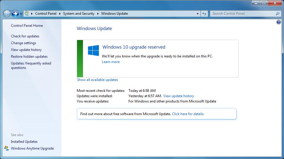 Windows 10 Upgrade