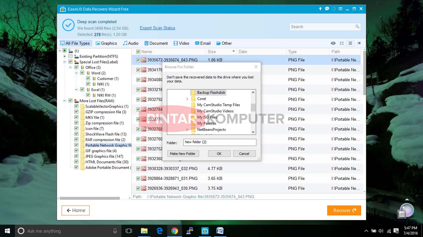 Cara me-recovery mengembalikan data menggunakan EaseUs Data Recovery Wizard 10 (5)