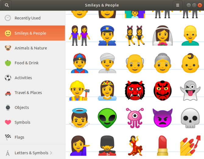 Linux Ubuntu 18.04 LTS Emoji