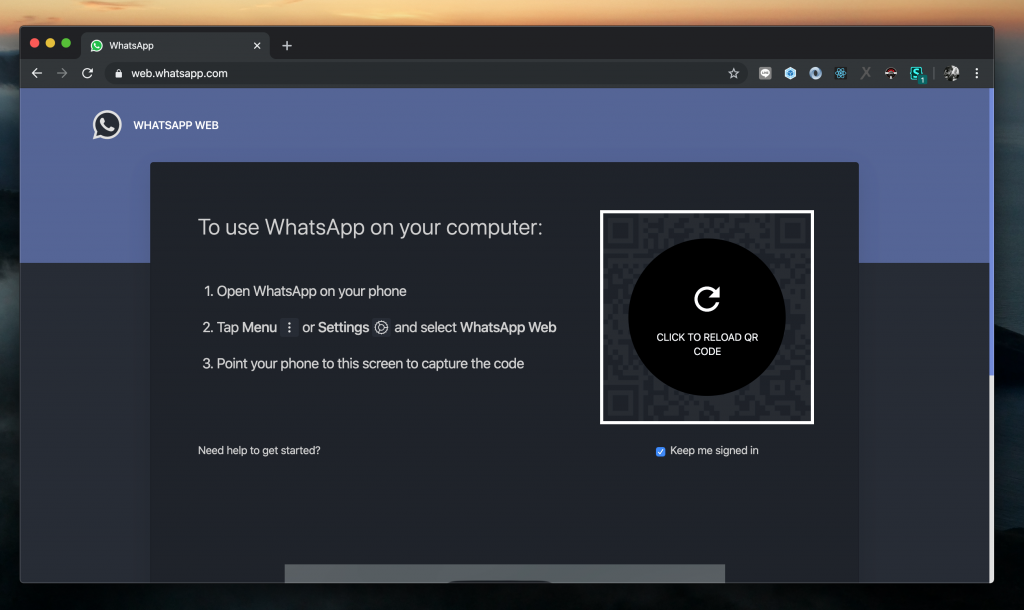 Whatsapp Web Dark Mode